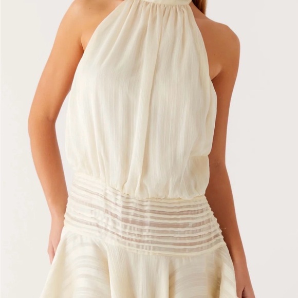 Peppermayo Dresses & Skirts - Peppermayo Willow Chiffon Mini Dress in Ivory NEW WITH TAGS NEVER WORN size M 6